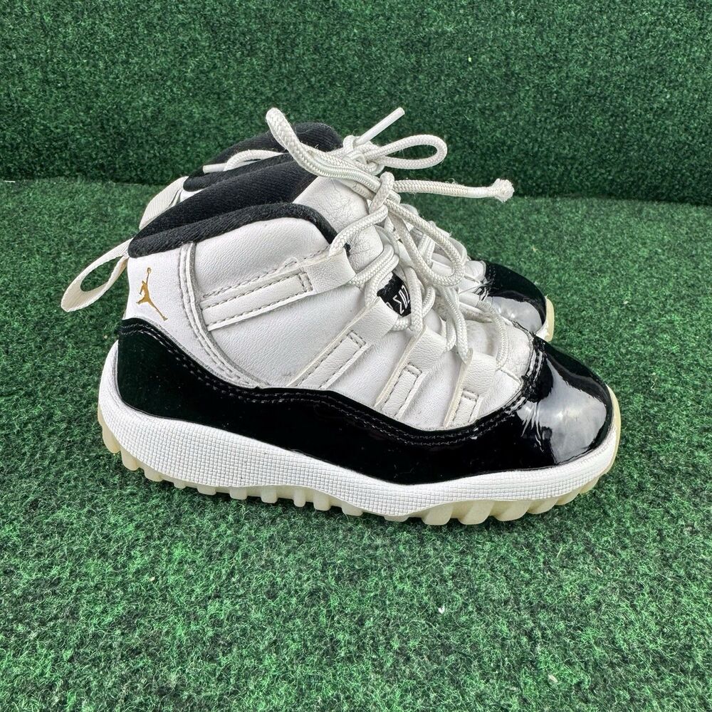 Toddler's Jordan 11 Retro "Gratitude" White/Metallic Gold-Black (378040 170) 7C